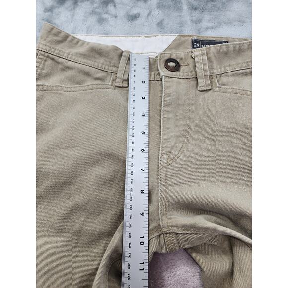 Volcom Stone Made Stretch Cotton Chino Pants Size 29 Tan Casual Straight Leg - Picture 11 of 15